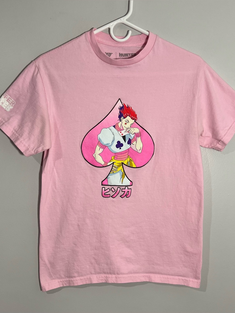 Hypland Hunter X Hunter Hisoka Anime Pink Short Sleeve T-Shirt Womens Small